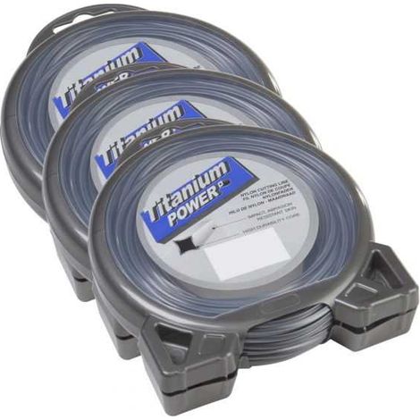 Fil Titanium 3 mm x 22 m Carré Bi-matière Blister par 3 (1/5)