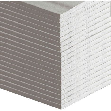 Lastra cartongesso siniat pregyplac plus ba10 120x200 cm spessore 9,5 mm 24 pz
