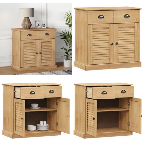 Sideboard mit Schubladen VIGO 78x40x75 cm Massivholz Kiefer - Sideboard - Sideboards - Home & Living (1/5)