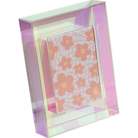 1 Cadre photo, acrylique transparent double face, 6 pouces avec pince, pour table ou mural (1/5)
