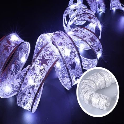 Guirlande Lumineuse De Noël, 2Pcs 5M 50 Lumières De Décoration De Noël (Lumière Blanche) (1/3)