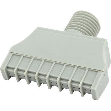 Buse de soufflage d'air plate Windjet en ABS, filetage mâle 1/4 BSP, largeur 40 mm, grise.