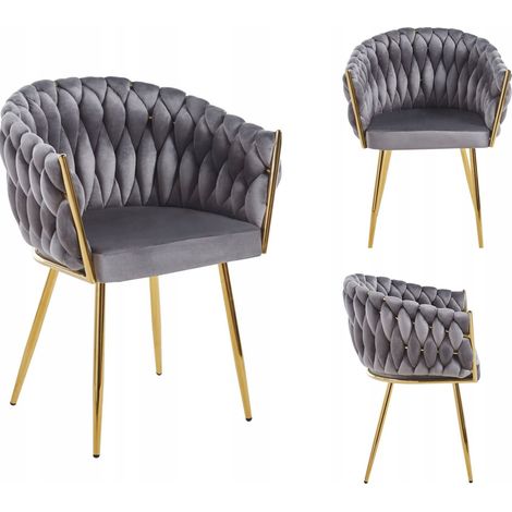 Silla de terciopelo K7-FX (G) gris Riviera 91 (1/5)