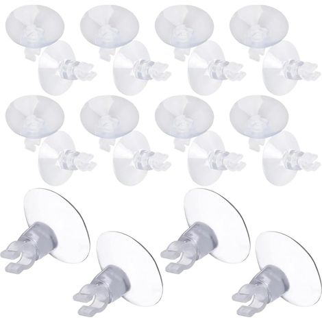 Ventouse Aquarium Transparente avec Clips,20 PCSPetite Ventouse 5mm pour Tuyau,Clips à Ventouses pour Pompe à Air,Accessoires de Pompage, Ventouses Lentille,pour Pompe à Air et Décoration (1/5)