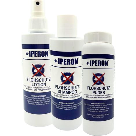 1 Stk. IPERON® Flohschutz Trio - 200 ml Lotion, 200 ml Shampoo & 100 g Puder im Set (1/5)