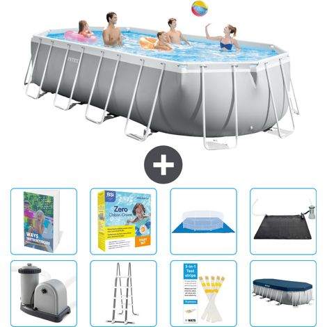 Prism Frame Pool Oval - 610x305x122 cm - 9-teilig S582