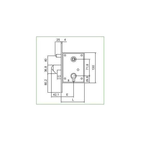 SERRATURA FIAM PER PORTE E CANCELLI 50 MM (1/2)