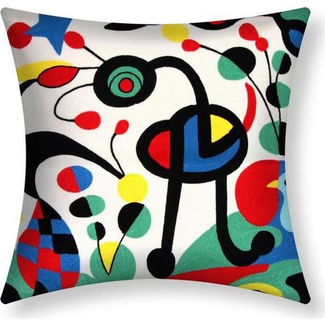 Housses de coussin - AVIZAR - Lot de 2 - 45x45 cm - Brodées - Multicolore - Contemporain (1/5)