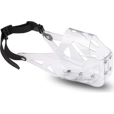 Dog Muzzle Transparent PVC Dog Muzzle for Large Dogs, Dogs Can Pant, Eat and Drink, Prevent Biting and Digging Wildlife, Comfortable, Breathable (M) (1/5)