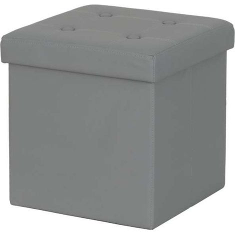 Domo Mea Pouf Pieghevole Salvaspazio - Grigio - 38x38x38 cm
