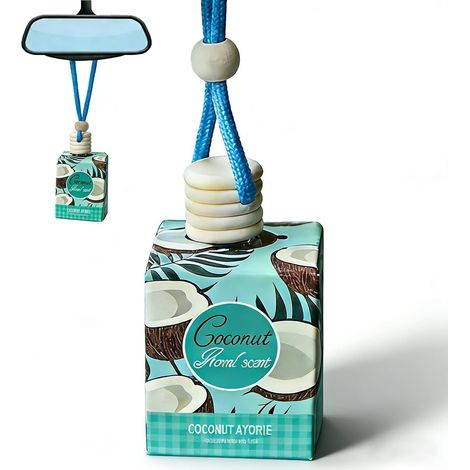 Car Air Freshener, Coconut Scent, Interior Car Air Fresheners, Car Pendant, Fresh Smell Cover Odours, Car Accessories for Men and Women (1/5)