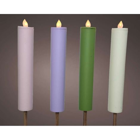 Candela solare 4x h90 cm colori assortiti