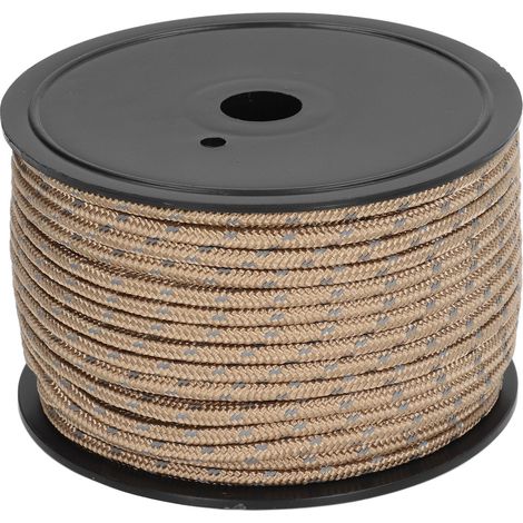 Corde de Tente Réfléchissante 6mm x 50m, Corde Anti-Vent pour Camping et Randonnée, Accessoire Extérieur (1/5)