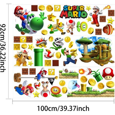 Stickers Mario 100 x 92 cm, fresque murale à synthèse automatique, nouvelle création C
