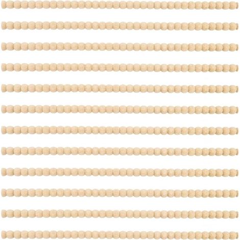 12 piezas de molduras decorativas de madera，medias cuentas de madera natural de 40 cm，ventanas y puertas (hazlo tú mismo) (1/5)