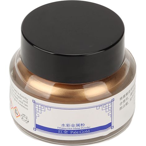 Poudre pigmentaire métallique rouge or, pâte fine brillante scintillante adhésive pigment résine époxy pour aquarelle (1/5)