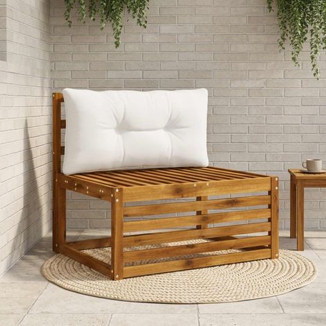 vidaXL Cojín de respaldo PUTTEN 100% Poliéster Blanco 80 x 40 x 10 cm (1/5)