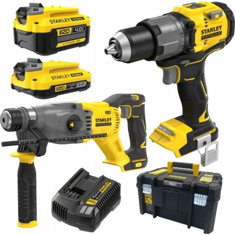 STANLEY ZESTAW V20 (SFMCD726, SFMCH900) 1x4,0Ah 1x2,0Ah PRO-STACK BL