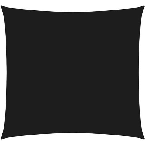 Auvent carré 2x2 mètres en tissu Oxford noir (1/5)