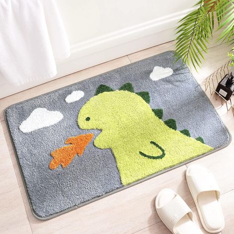 Niedlicher Badteppich Badematte für Badezimmer Rutschhemmender Weicher Badteppich für Duschen Niedlich Plüsch Mikrofaser Super-saugstark Plüschteppich für 40x60cm (1/5)