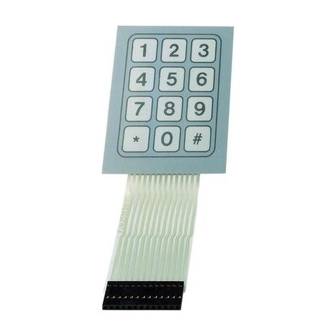 CLAVIER À MEMBRANE MATRICE 3 X 4 SU709930 1 PCS. TRU COMPONENTS 1341282 (1/3)