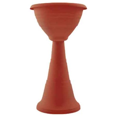 FIORIERA 'CAMPANA' A COLONNA Ø 39x70h - colore terracotta