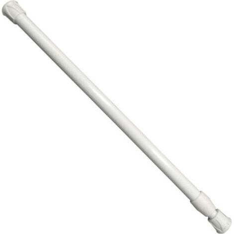 Tringle à rideau, rétractable, installation sans vis ni perçage, diamètre, longueur 55-90 cm, blanc (1/5)