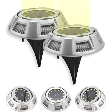 Lot de 2 Balise solaires LED's Ultra Plates et Orientables (1/5)