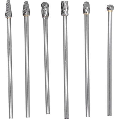 6 Pcs en Carbure de Carbure d'ensemble d'allongement en Acier Tungstène Rotation Kit de Portage de la Tête pour Forage de Forage à Forage à Forage élevé: l'ensemble des Terriers en Carbure a de (1/5)