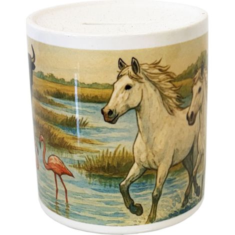 Tirelire camargue en céramique 9,5 cm