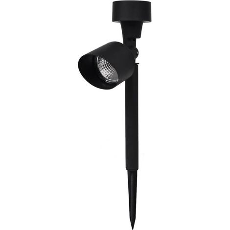 Lámpara de jardín solar recargable de 37cm con estaca.