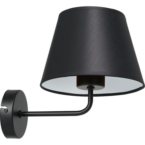 Applique murale noire abat-jour conique Arden E27 15W