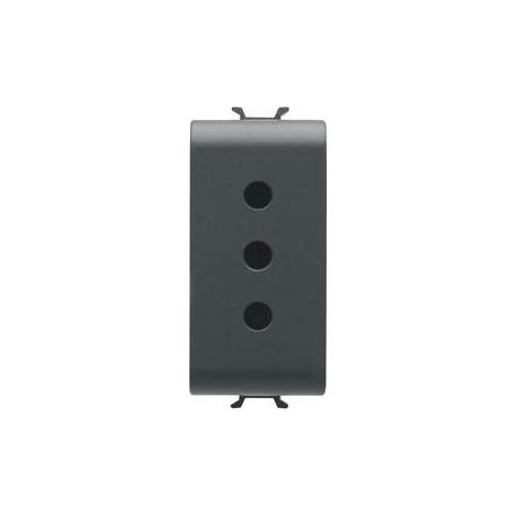 GW12201 Enchufe de 1 Módulo 2P+T 10A P11 250V Negro