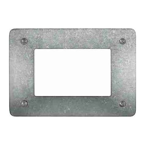 Plaque en zamak peint à 3 modules BTIAM4803NAR, anti-démontage