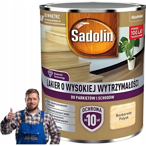 Vernis transparent brillant - 0,7 L - Pour parquets et escaliers - Protection durable - Application facile