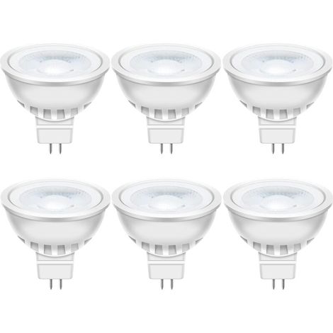 GU5.3 led warmweiß MR16 LED 5W Lampe 12V, 50 Watt ersetzt, 2700K Warmweiß 38° Abstrahlwinkel LED Spot MR16, 560Lm AC/DC 12Volt Led Leuchtmittel, Nicht dimmbar, 6 Stück (1/5)