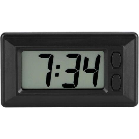 Portable Digital LCD Clock Car Table Dashboard Electronic Desk Clock Date Time Calendar Display Dashboard with Adhesive Pad (1/5)