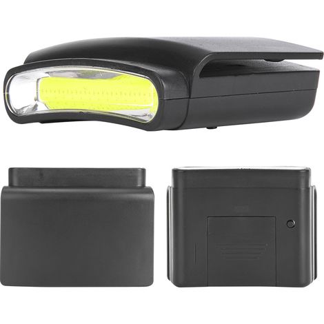Tragbare COB-LED-Stirnlampe aus Kunststoff, Hutclip-Lampe, Mini-Outdoor-Blitzleuchte