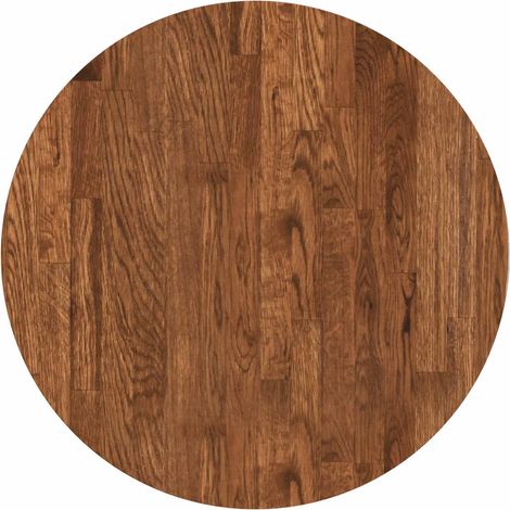Encimera Marrón Claro Ø 50 x 2,5 cm Madera de Roble Sólido vidaXL