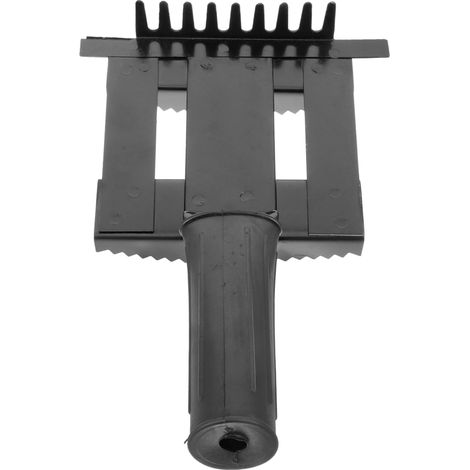 Peigne de Nettoyage pour Chevaux, Brosse à Crin, Poignée Antidérapante Caoutchouc et Métal, Résistance à L’usure, Usage Simple, Noir, pour Animal et Cheval (1/5)