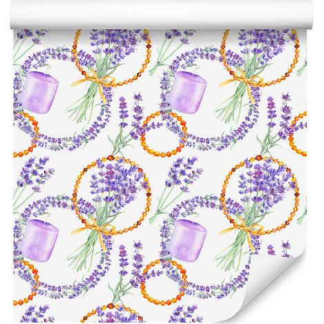 Papel pintado con ramos de flores para salón y dormitorio, 50x1000 cm (1/5)