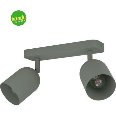 Faro a barra Eglo Tilston 2 luci E14 verde