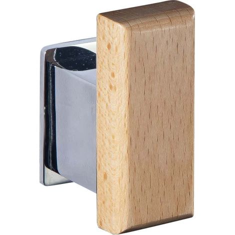MANILLONS TORRENT 01968025 NATURA Percha Adhesivo Cromo/Natural - ref: 01968025 (1/2)