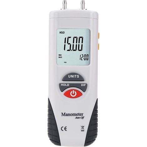 Manomètre Numérique, Mengshen professionnel Digital Air Pressure Meter & Kit de jauge de pression différentielle - ± 13.79kPa / ± 2 psi, M1890 (1/5)