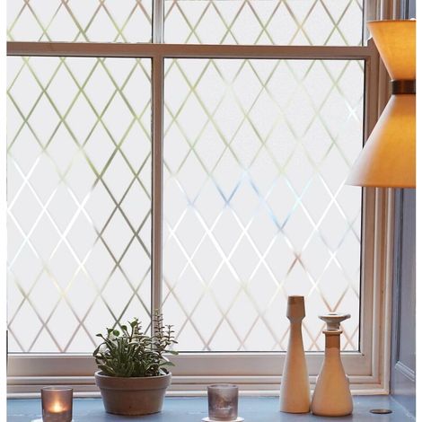 Milchglasfolie für transparente Gitter, repositionierbare Milchglasfolie, dekorative Fensterfolie, elektrostatische Sichtschutzfolie, UV-Schutz, 44 x 200 cm