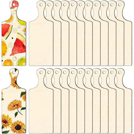 Lisse Surface bois bricolage Chopping planche cuisine décoration cuisine outils 12Pack (1/5)