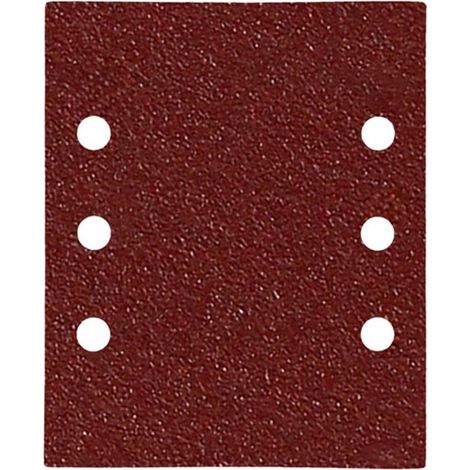 Carta vetrata di ricambio con velcro 114x140 mm. Con fori, grana 120 (10 pezzi)