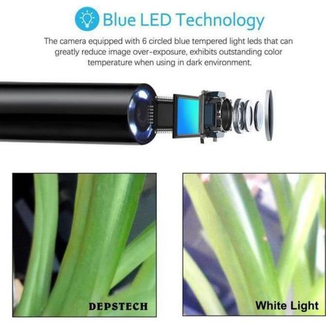 Mini Endoscope USB Caméra D'inspection Smartphone 3 en 1 2M (1/4)