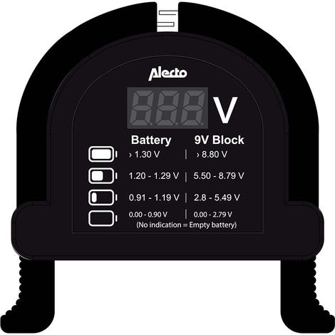Universeller Batterietester für AA-, AAA-, C-, D-, 9V- und Knopfzellen