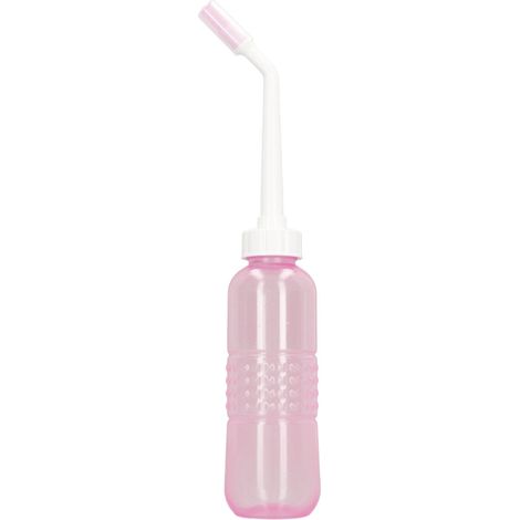 Flacon pulvérisateur bidet 560ml portable à presser manuel pour femmes enceintes, rose transparent (1/5)